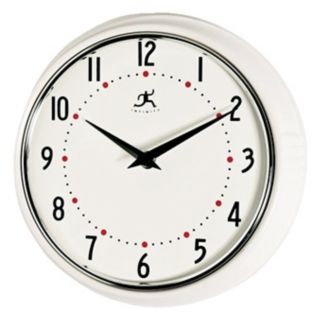 White Retro Round Metal Wall Clock   #G8755