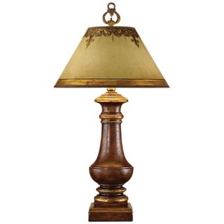 John Richard Aged Wood Balustrade Table Lamp   #P1133