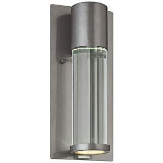 Silver Glass 11" High Outdoor Wall Sconce   #Y0297