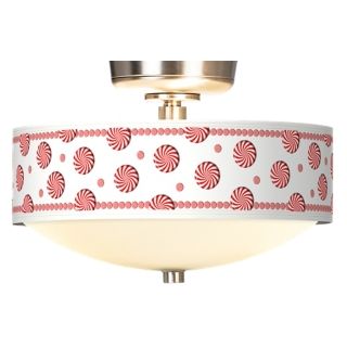 Peppermint Pinwheels Giclee Brushed Steel Fan Light Kit   #44803 T6302
