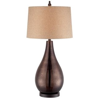Two Tone Chocolate Glass Gourd Table Lamp   #W7846