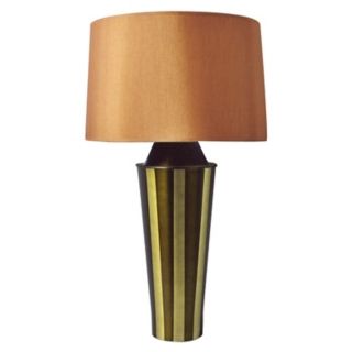 Babette Holland Green Striped Gemini Table Lamp   #97090