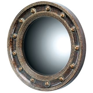 Porthole 21 1/4" High Oval Wall Mirror   #N7183