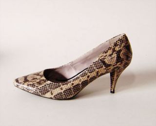 New DKNY Juli Ladies Clay Snake Heels Shoes Size 9M 10M