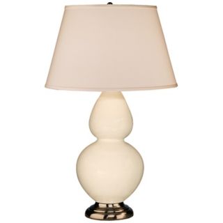 Robert Abbey 31" Bone Ceramic and Silver Table Lamp   #G6655