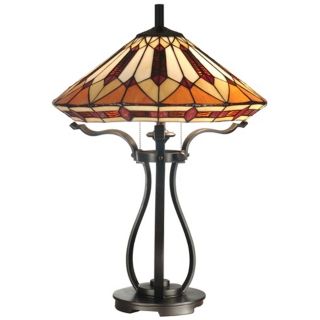 Black Harp Dale Tiffany Table Lamp   #X3240