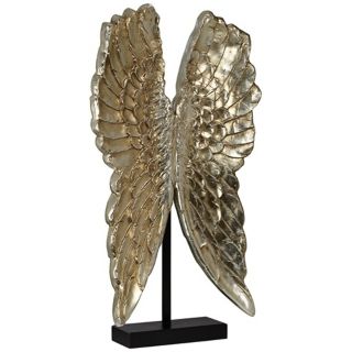Angel Wings Gold Leaf Sculpture on Stand   #Y0555