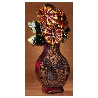 Deco Decorative Painted Finish Flower Vase Fan   #H7816