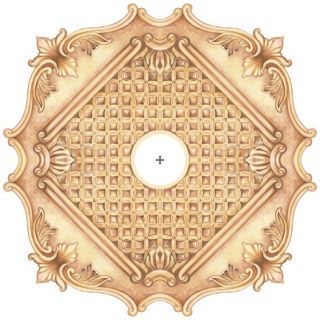 Essex Square 24" Wide Repositionable Ceiling Medallion   #Y6570
