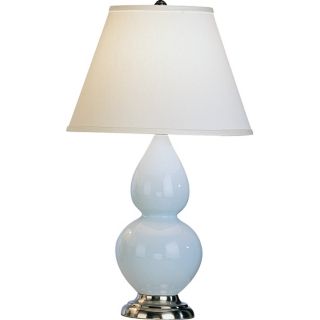 Robert Abbey 22 3/4" Lt. Blue Ceramic and Silver Table Lamp   #G6622