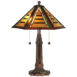 Grueby Golden Sand Dale Tiffany Table Lamp   #X2871