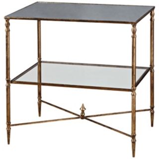 Uttermost Henzler Metal and Glass Lamp Table   #T8125