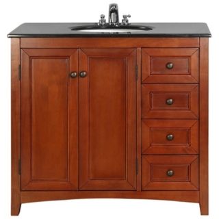 Yorkville 36" Wide Cinnamon Brown Single Sink Vanity   #Y6474