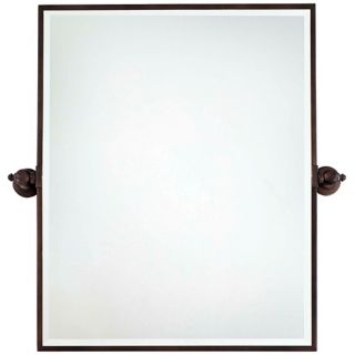 Minka 30" High XL Dark Brushed Bronze Bathroom Wall Mirror   #V2155