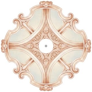 Nouveau Giclee 24" Wide Repositionable Ceiling Medallion   #Y6569