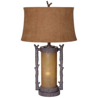 Rustic   Lodge, With Night Light Table Lamps