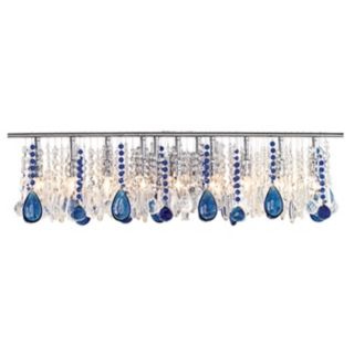 Luminous Blue and Clear Crystal 36 Wide Bathroom Fixture   #33780