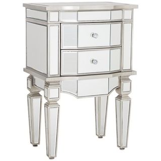 Wilton Mirrored 2 Drawer Accent Table   #T8339
