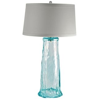 Waterfall Recycled Glass Table Lamp   #N2180