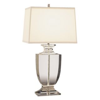 Artemis Clear Lead Crystal Table Lamp with Off White Shade   #36464
