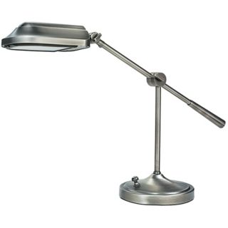 Verilux Heritage Brushed Nickel Finish Balance Arm Desk Lamp   #G1629