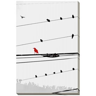 Birds on a Wire I Giclee Indoor/Outdoor 48" High Wall Art   #L0752