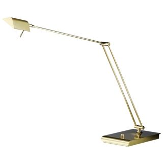 Holtkoetter Bernie Series Square Two Tone Brass Table Lamp   #98684