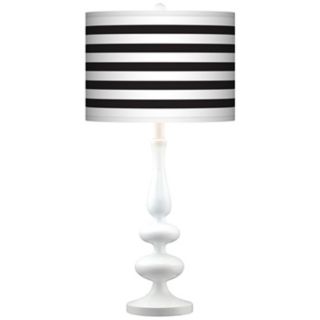 Giclee Black and White Horizontal Stripe Table Lamp   #60757 23259