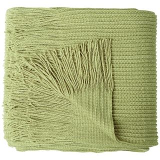 Cumberland Apple Green Decorative Throw Blanket   #V8688
