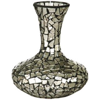 Dale Tiffany Silver Small Mosaic Decanter Vase   #X5040