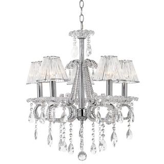 Clear Crystal and Chrome Five Light Chandelier   #33571