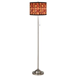 Giclee Vibrating Colors Brushed Nickel Pull Chain Floor Lamp   #99185 82860