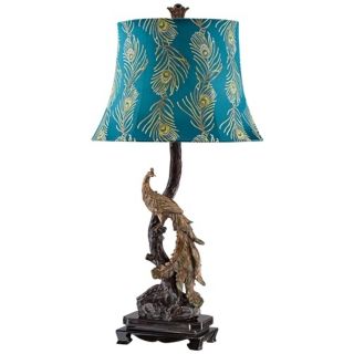 Exotic Plumage Peacock Table Lamp   #W2174