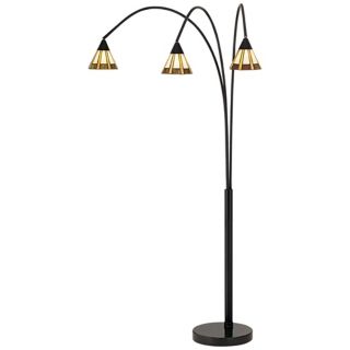 Archway Amber and Honey Tiffany Shade Floor Lamp   #P8790