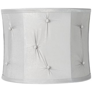 Brushed Dove Gray Pinched Drum Lamp Shade 11x11x8.5 (Spider)   #V3737