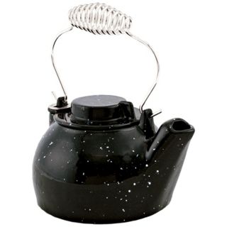 2 1/2 Quart Black Enameled Cast Iron Humidifier Kettle   #U9301