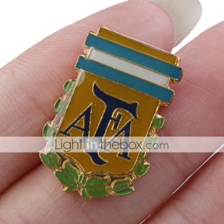 USD $ 1.69   Argentina Football Metal Badge,