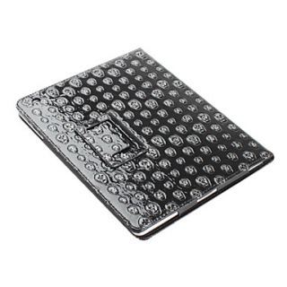 USD $ 17.69   Protective Skull PU Leather Case and Stand for iPad