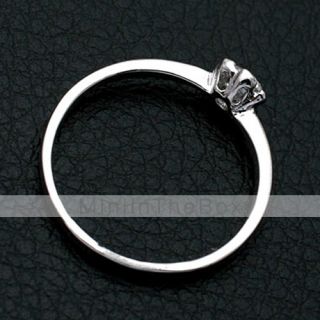 USD $ 3.39   Crystal Diamond Inlaid Flower Ring,