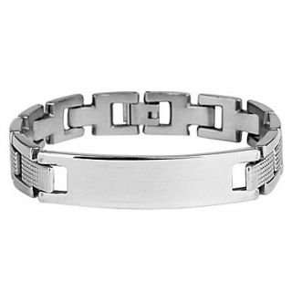 USD $ 4.69   Shining Square Stainless Steel Bracelet,