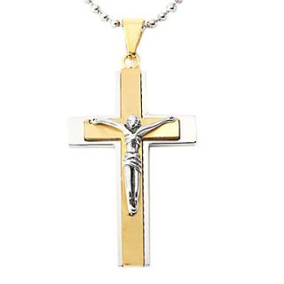 EUR € 6.71   stations du collier pendentif croix en acier de titane