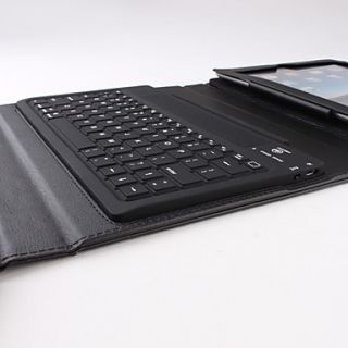 Getreide PU Lederetui für iPad 2 mit Bluetooth Tastatur (76 Tasten