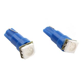 USD $ 2.99   T5 1*5050 SMD Blue LED Car Signal Light,