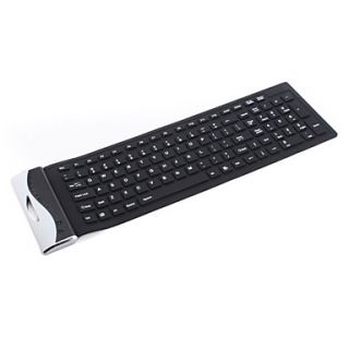 104 Key Flexible QWERTY USB Keyboard (Waterproof, Assorted Colors)