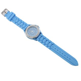 EUR € 3.95   Mode Quarz Armbanduhr mit blauem Silikon Band, alle