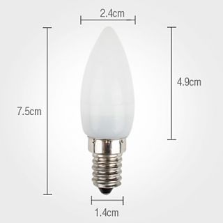5w 50lm 3000 3500K branco quente luz da lâmpada LED vela (110 220v