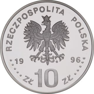 Silver Polish Coin 10 ZŁ 1996 200 Year Anthem Mazurek Dąbrowskiego