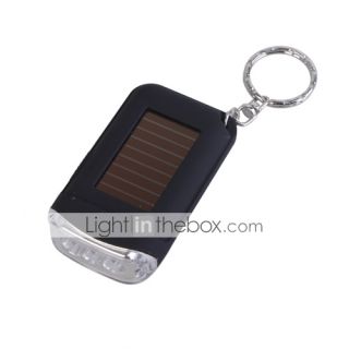 LED Solar Power Self Recharge Flashlight Keychain (White Flashlight