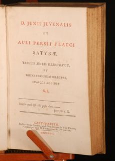 The satires of Juvenal and Persius in an 18th Century Vellum binding.