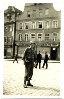 Kaisers Kaffee Geschäft Berlin Germany Military Soldier WWII Photo